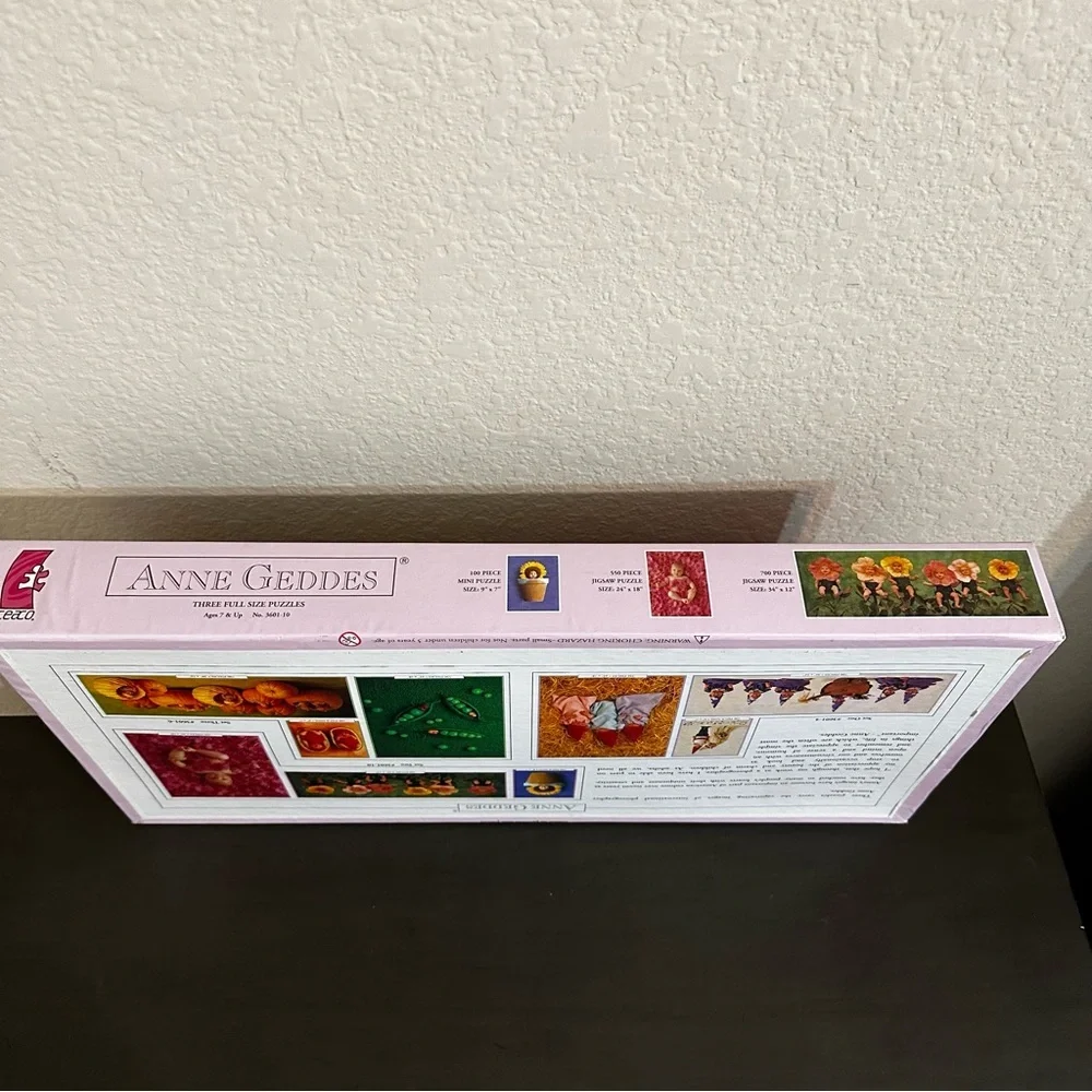 Anne Geddes Deluxe Puzzle Set Sealed Three Full Sized Puzzles New In Box 2001